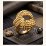 Braided Golden Knot Ring