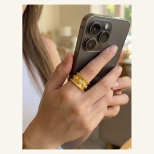 Golden Crown Dome Ring