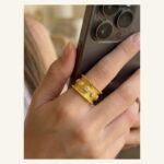 Golden Crown Dome Ring