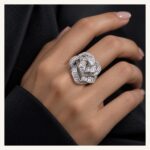 Silver Baguette Loop Knot Ring