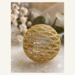 Golden Wave Pavé Dome Ring
