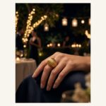 Golden Ribbed Shell Ring