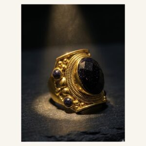 Midnight Oval Ornate Signet