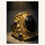 Midnight Oval Ornate Signet