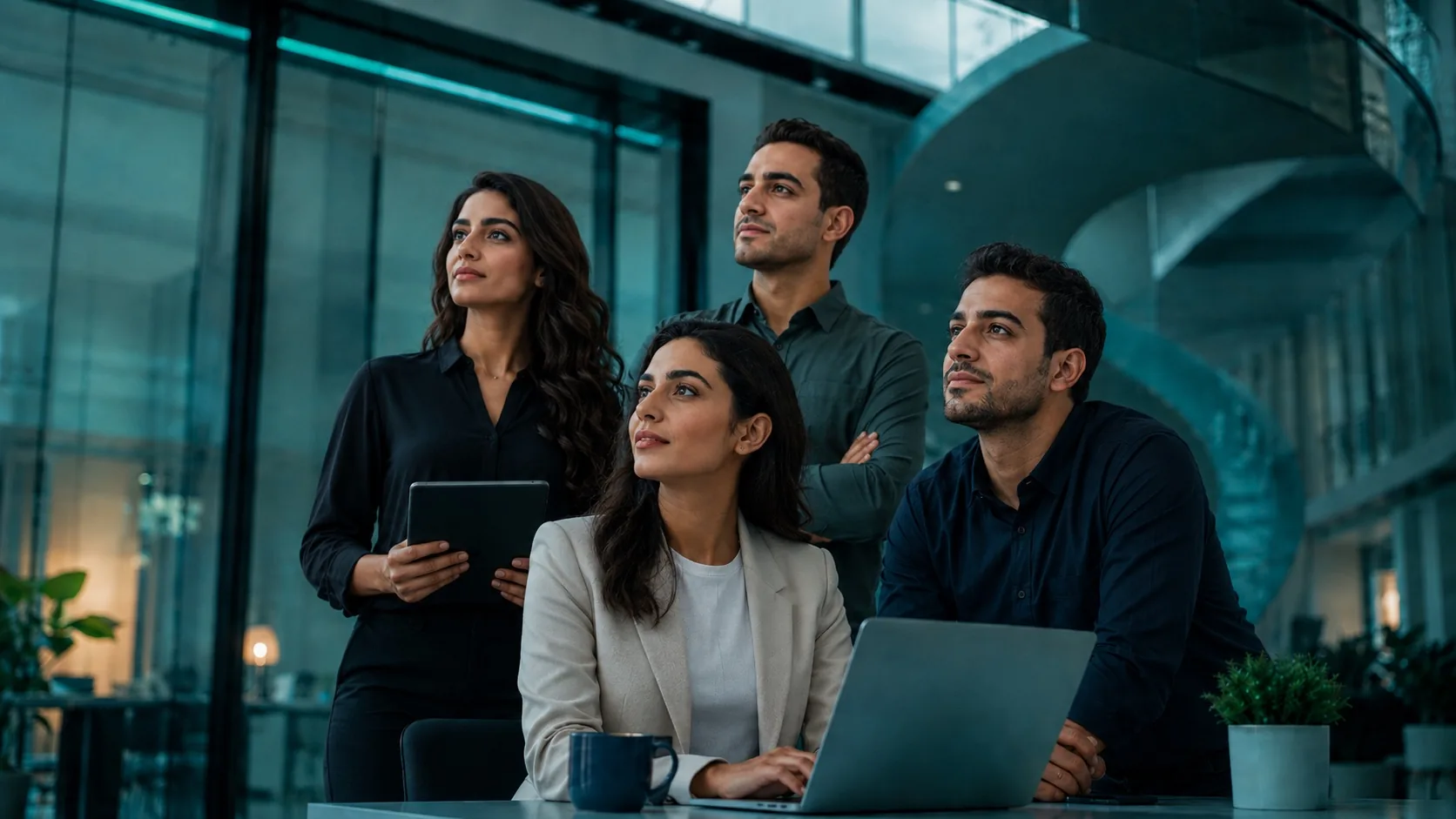 A team exploring ideas together