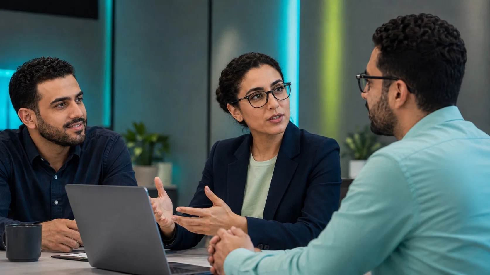 HR team having a collaborative conversation