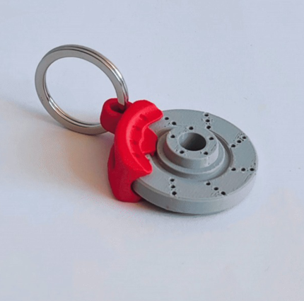 Rotating Brake Disc & Caliper Keychain